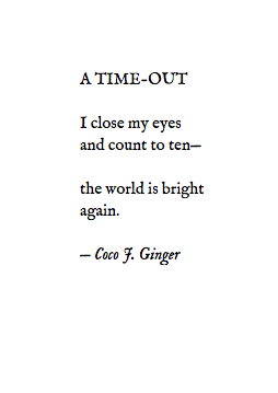 A TIME-OUT COCO J. GINGER POETRY